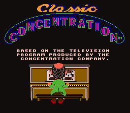Classic Concentration title screenshot